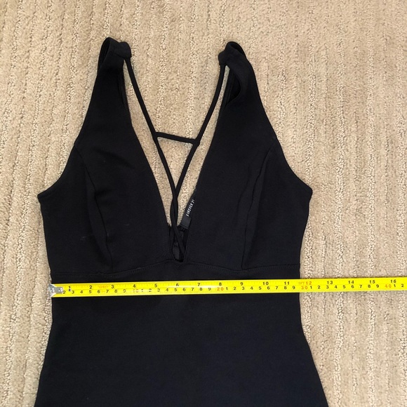 Forever21 Black BodyCon Dress w/ neck details - Picture 12 of 13